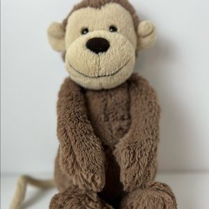 Jellycat Bashful Brown 9” Monkey Plush Stuffed Animal